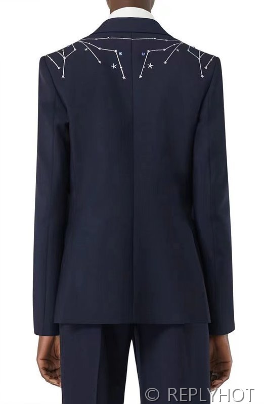 버버리 울 패브릭 블레이저