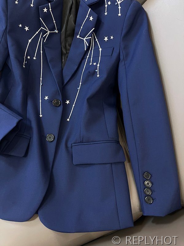 버버리 울 패브릭 블레이저