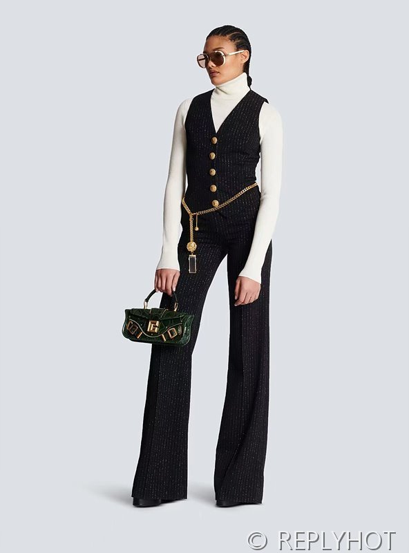 발망 스트라이프 슬림 베스트 조끼