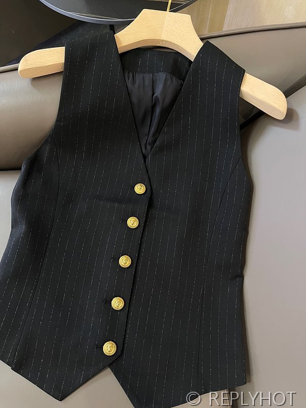 발망 스트라이프 슬림 베스트 조끼