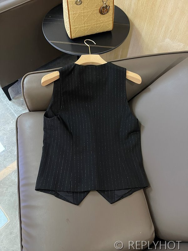 발망 스트라이프 슬림 베스트 조끼