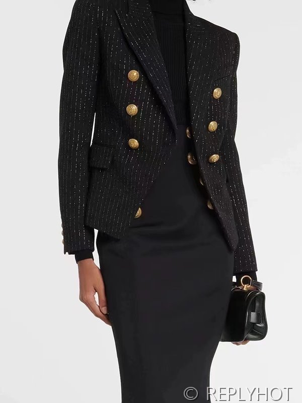 발망 골드버튼 울 정장코트 2color