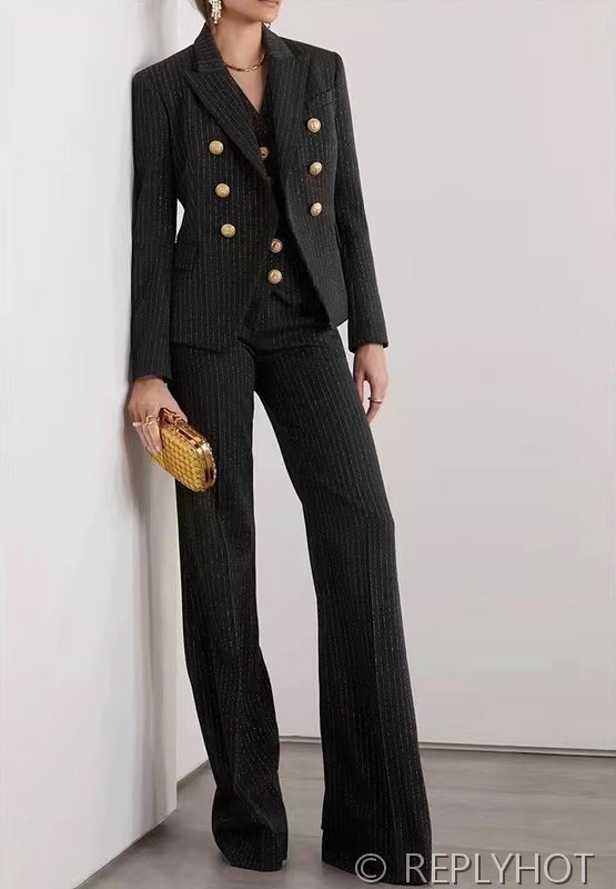 발망 골드버튼 울 정장코트 2color