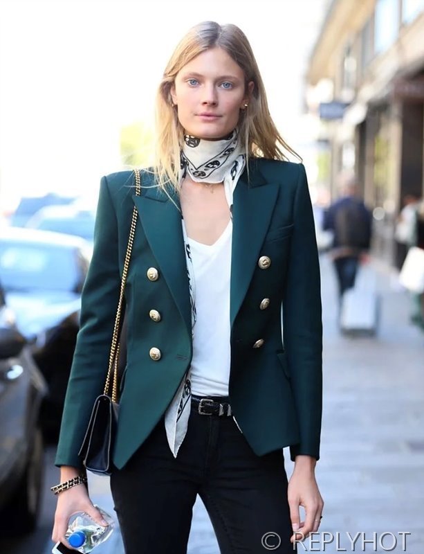 발망 골드버튼 울 정장코트 2color