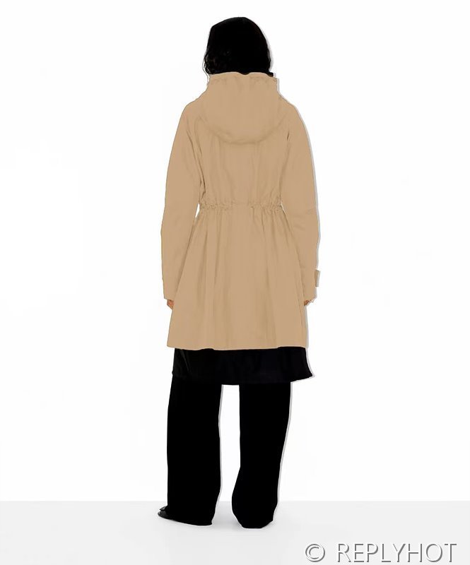 버버리 스트링 디테일 롱 트렌치 코트