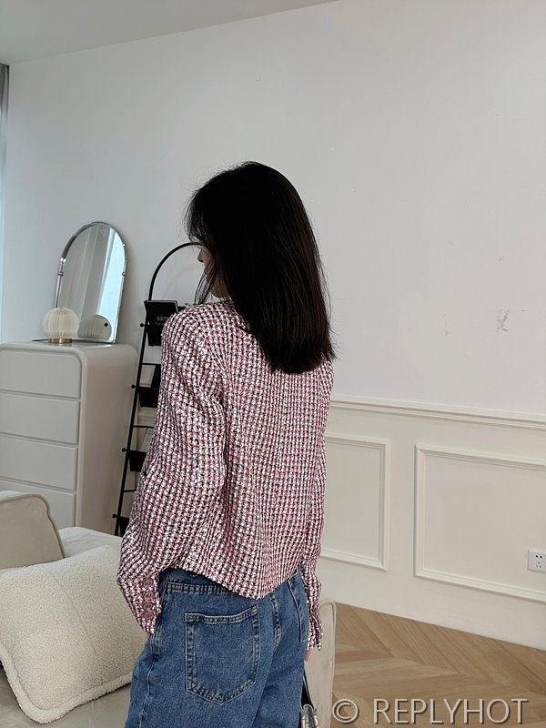 샤넬 핑크 스팽글 자켓 [매장가 420만원대]