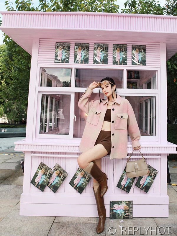 이자벨마랑 핑크 체크 패턴 울 셔츠 자켓 [매장가 90만원대]