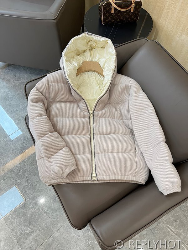 브루넬로 쿠치넬리 샤이니트림 니트 다운패딩 [매장가 600만원대]