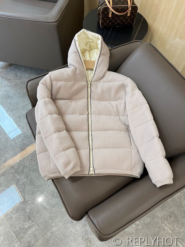 브루넬로 쿠치넬리 샤이니트림 니트 다운패딩 [매장가 600만원대]