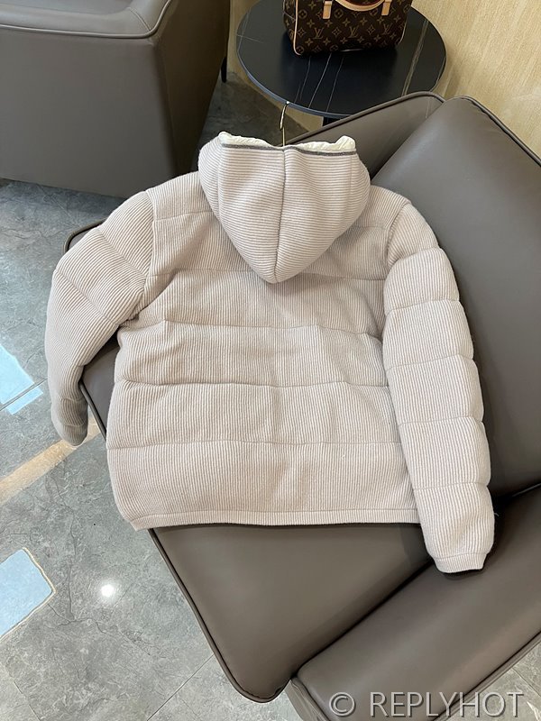 브루넬로 쿠치넬리 샤이니트림 니트 다운패딩 [매장가 600만원대]