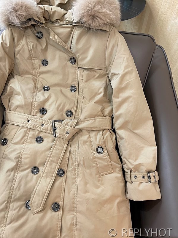 버버리 구스다운 롱패딩체크코트 2COLOR [매장가 480만원대]