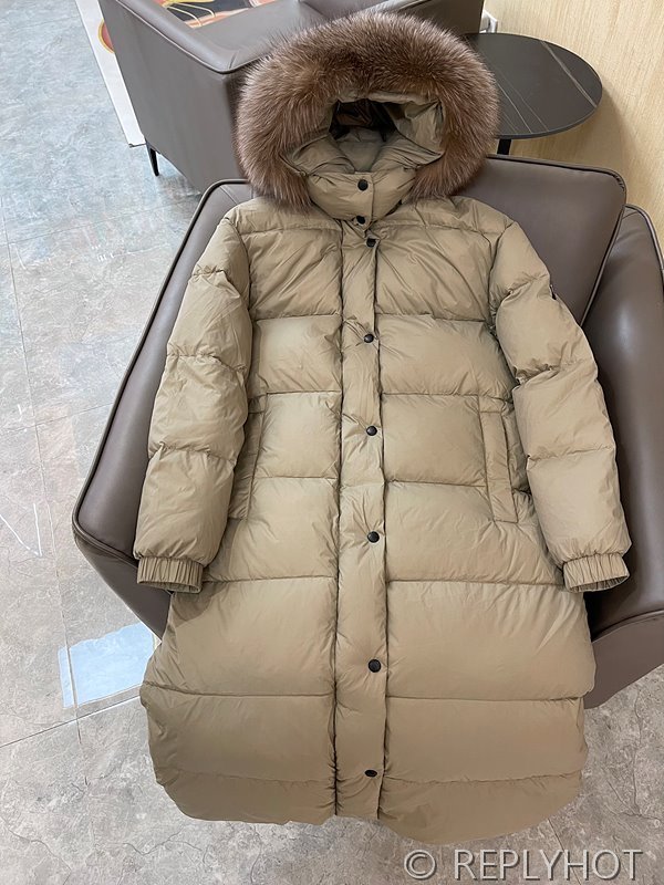 프라다 리나일론 코요테 퍼 롱패딩 2COLOR[매장가 490만원대]