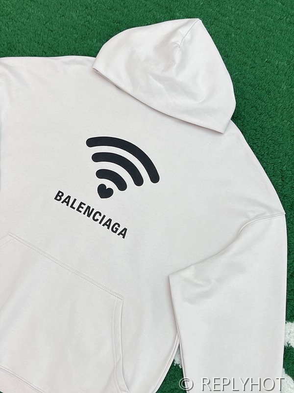 발렌시아가 LO_VE 오버사이즈 후디 화이트 [매장가 149만원대]