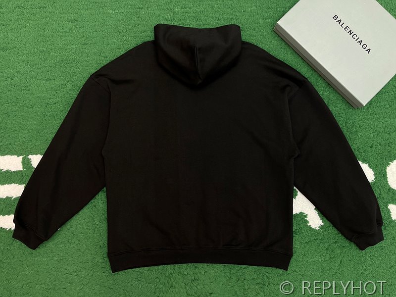 발렌시아가 LO_VE 오버사이즈 후디 블랙그레이 [매장가 149만원대]