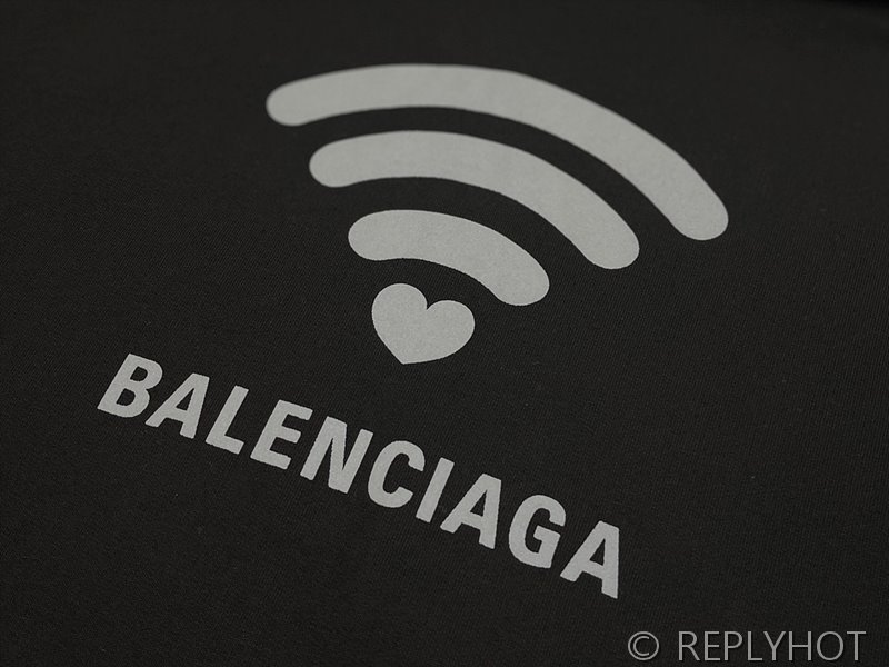 발렌시아가 LO_VE 오버사이즈 후디 블랙그레이 [매장가 149만원대]