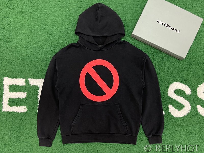 발렌시아가 뮤직  BFRND 시리즈 커넥티드 라지 핏 후디 페이드 블랙 [매장가 183만원대]