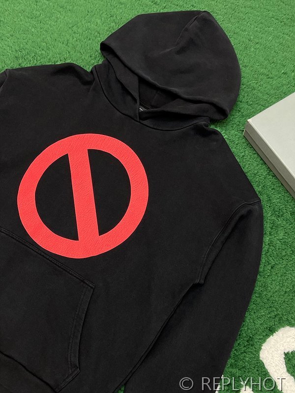 발렌시아가 뮤직  BFRND 시리즈 커넥티드 라지 핏 후디 페이드 블랙 [매장가 183만원대]