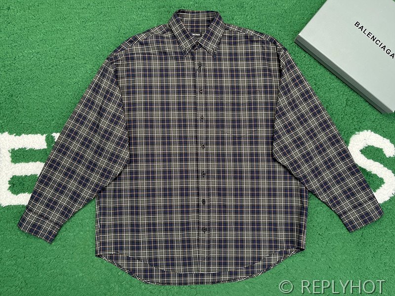 발렌시아가 오버사이즈 셔츠 네이비 블루 [매장가 200만원대]