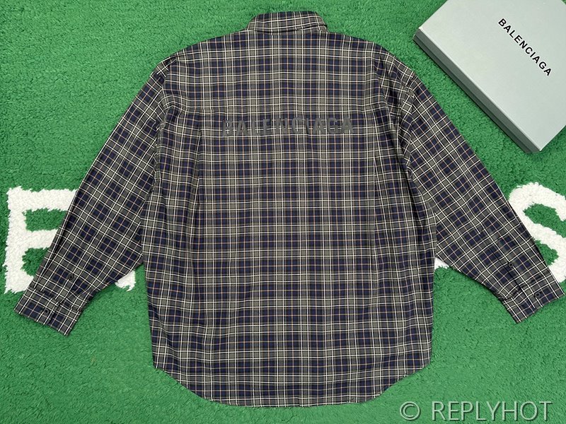 발렌시아가 오버사이즈 셔츠 네이비 블루 [매장가 200만원대]