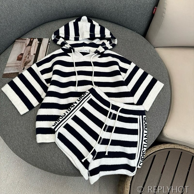 디올 Dioriviera 반소매 후드 스웨트셔츠 [매장가 290만원대]