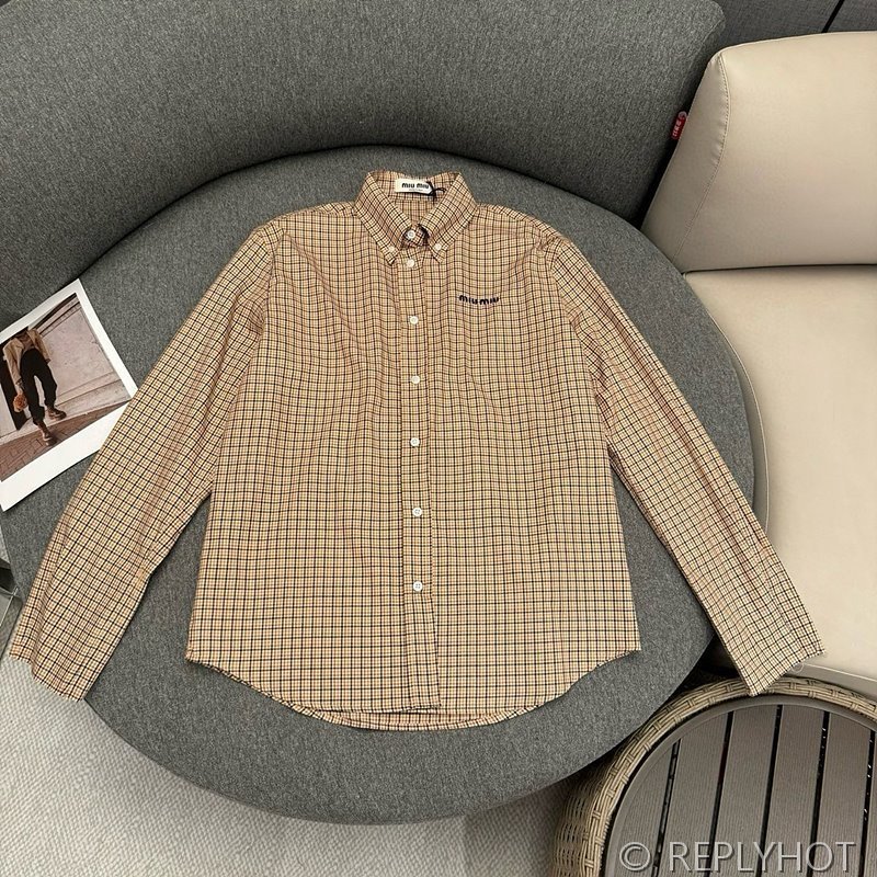미우미우 체크 셔츠 [매장가 174만원대]