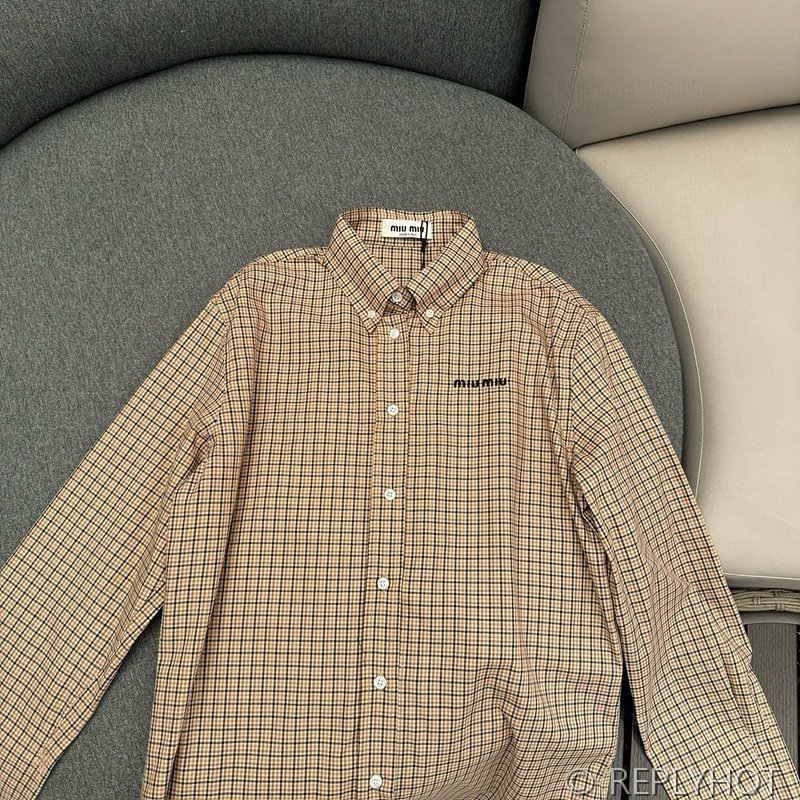 미우미우 체크 셔츠 [매장가 174만원대]