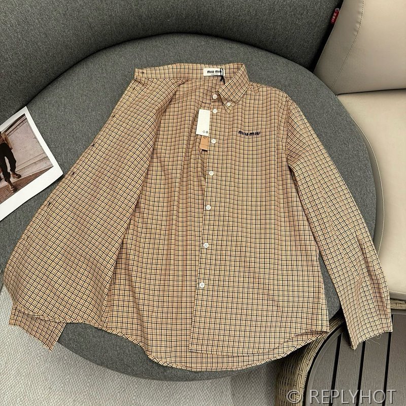 미우미우 체크 셔츠 [매장가 174만원대]