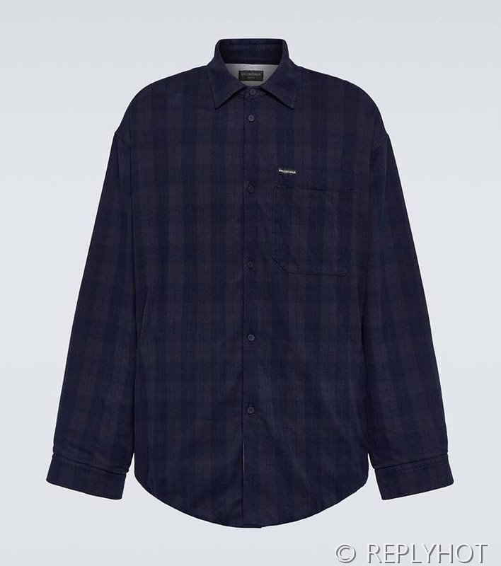 발렌시아가 체크 셔츠