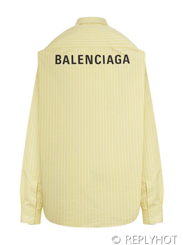 발렌시아가 옐로우 스트라이프 셔츠