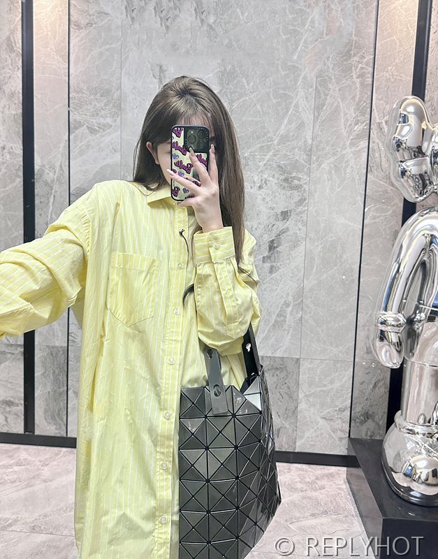 발렌시아가 옐로우 스트라이프 셔츠