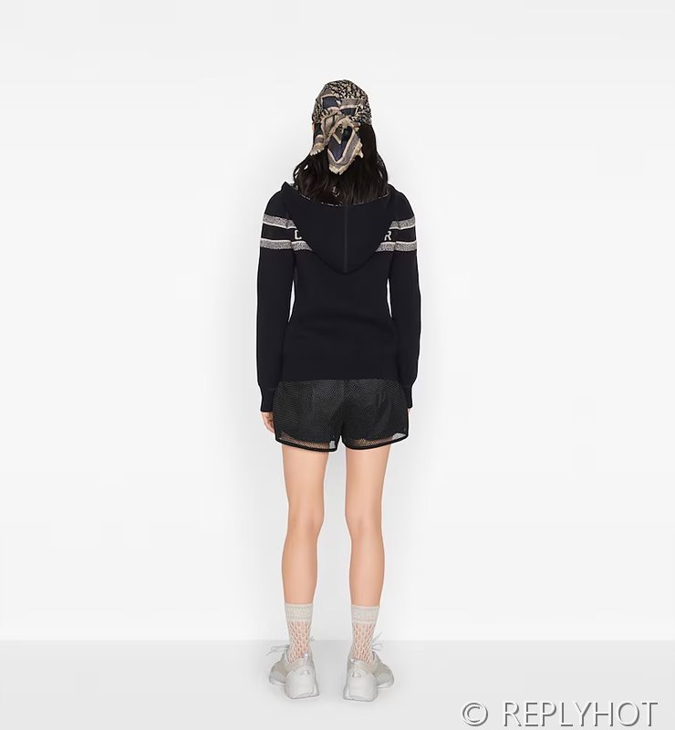 디올 리버서블 후드 양면 지퍼 가디건