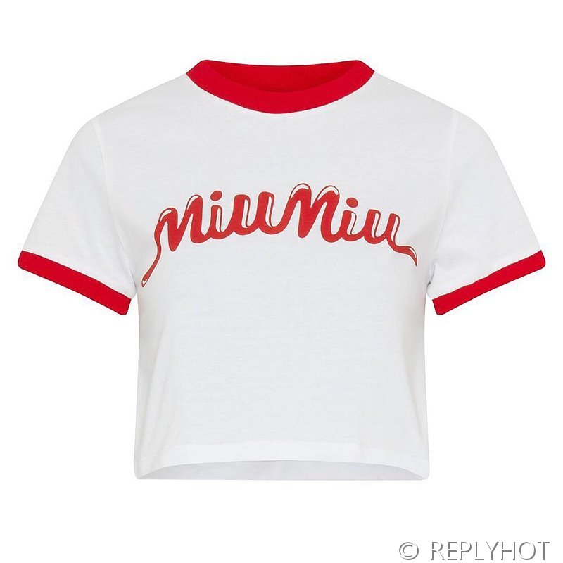 미우미우 로고 반팔 크롬티 / 2컬러