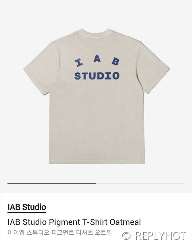 IAB 스튜디오 반팔티셔츠 / 피그먼트오트밀
