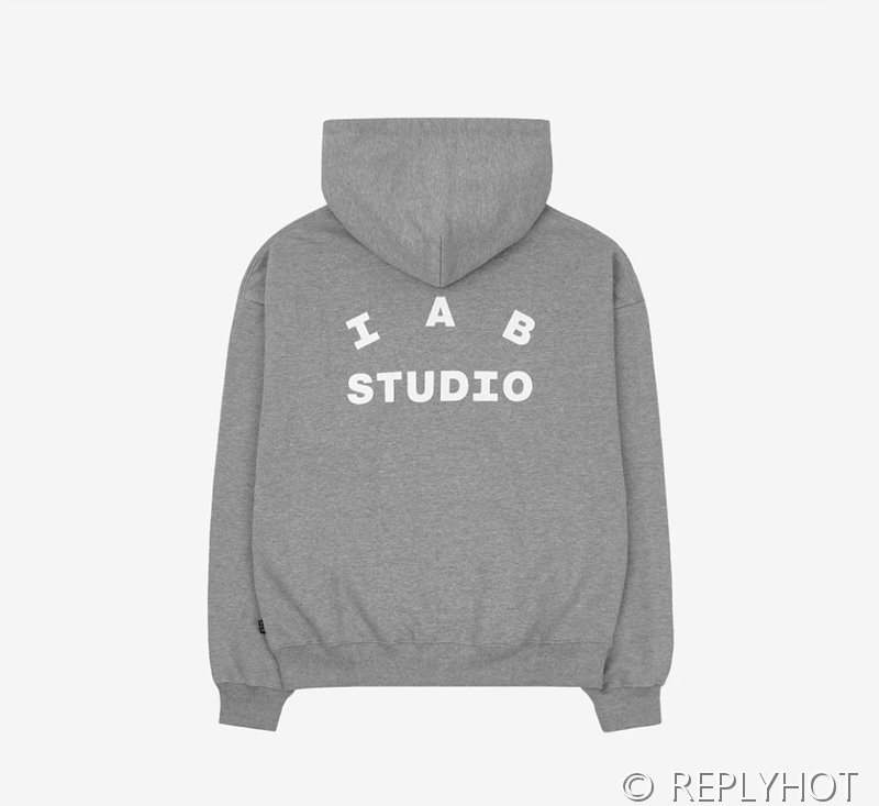 IAB 스튜디오 풀오버 후드 집업 / 그레이