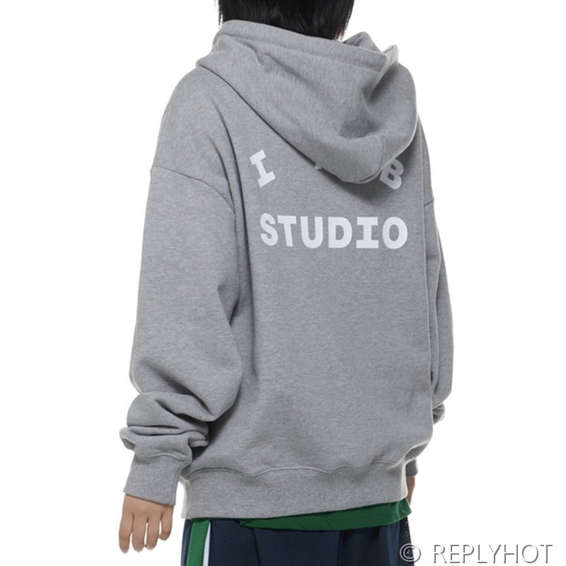 IAB 스튜디오 풀오버 후드 집업 / 그레이