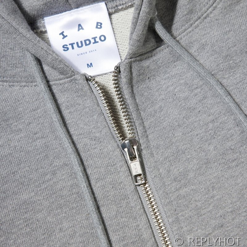 IAB 스튜디오 풀오버 후드 집업 / 그레이