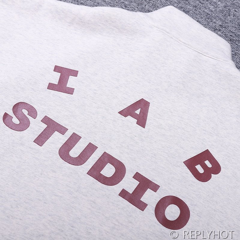 IAB 스튜디오 풀오버 하프 집업 / 라이트그레이버건디