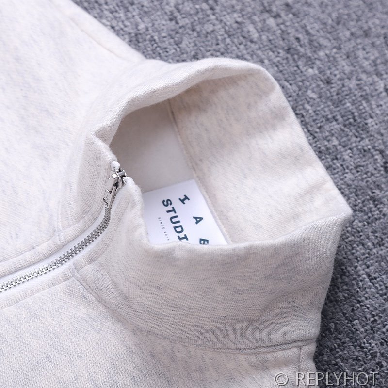 IAB 스튜디오 풀오버 하프 집업 / 라이트그레이버건디