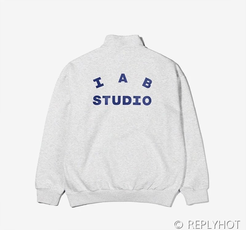 IAB 스튜디오 풀오버 하프 집업 / 라이트그레이