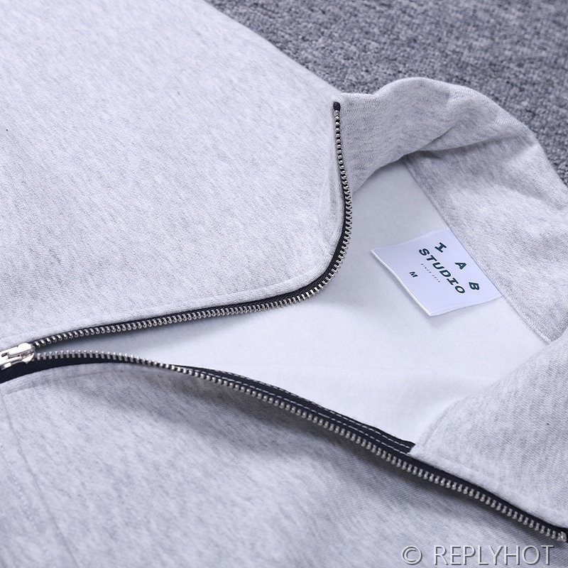 IAB 스튜디오 풀오버 하프 집업 / 라이트그레이