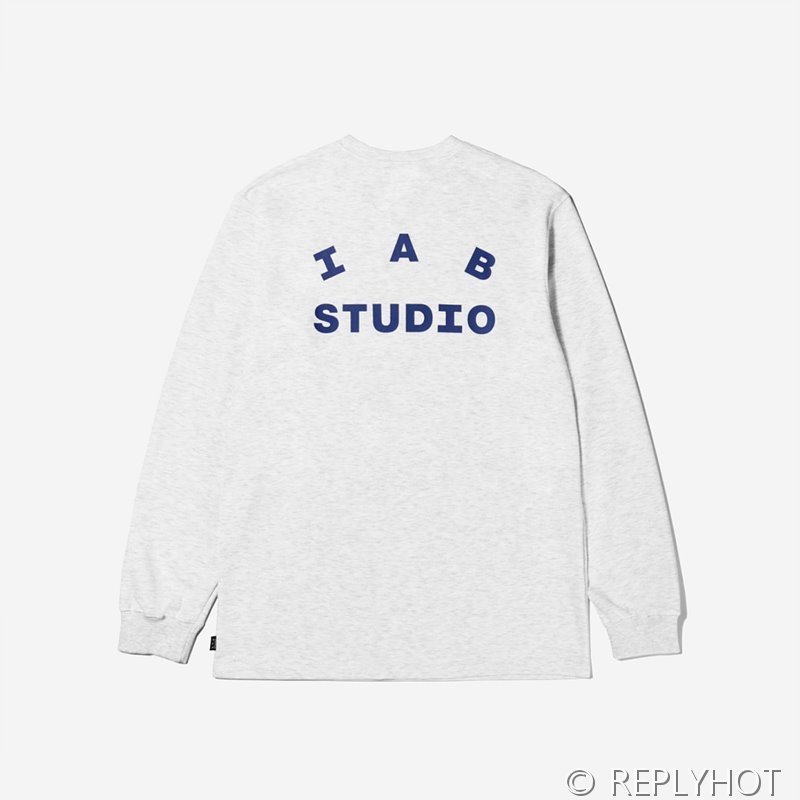 IAB 스튜디오 긴팔 티셔츠 롱슬리브 / 라이트그레이블루