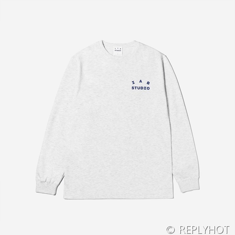 IAB 스튜디오 긴팔 티셔츠 롱슬리브 / 라이트그레이블루