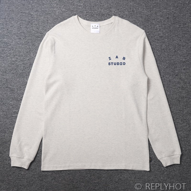 IAB 스튜디오 긴팔 티셔츠 롱슬리브 / 라이트그레이블루
