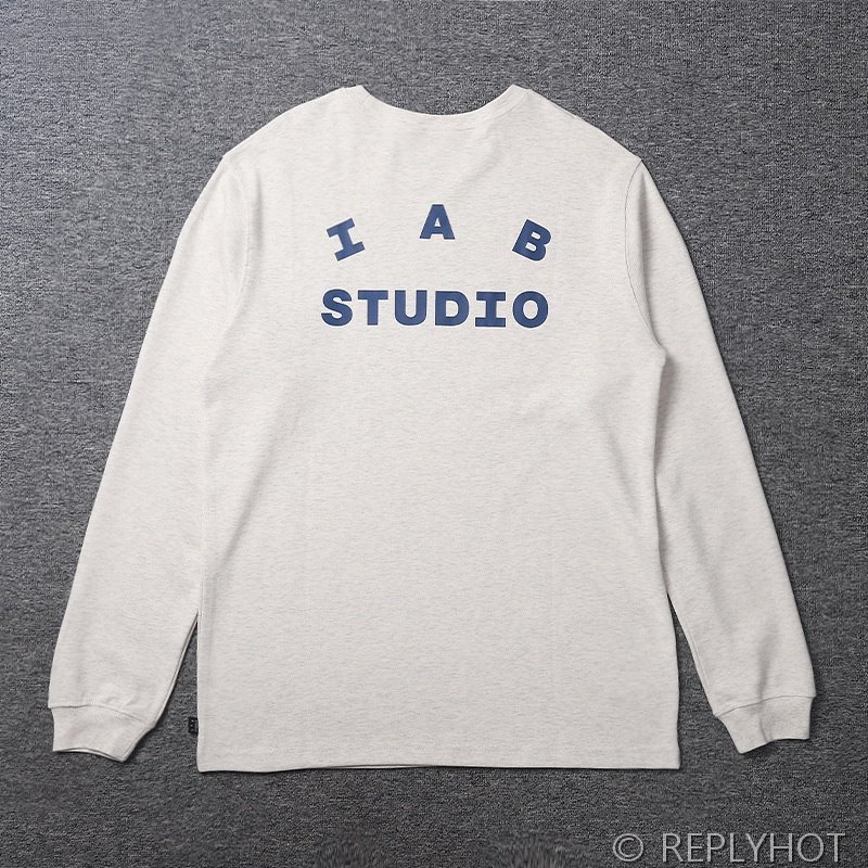 IAB 스튜디오 긴팔 티셔츠 롱슬리브 / 라이트그레이블루