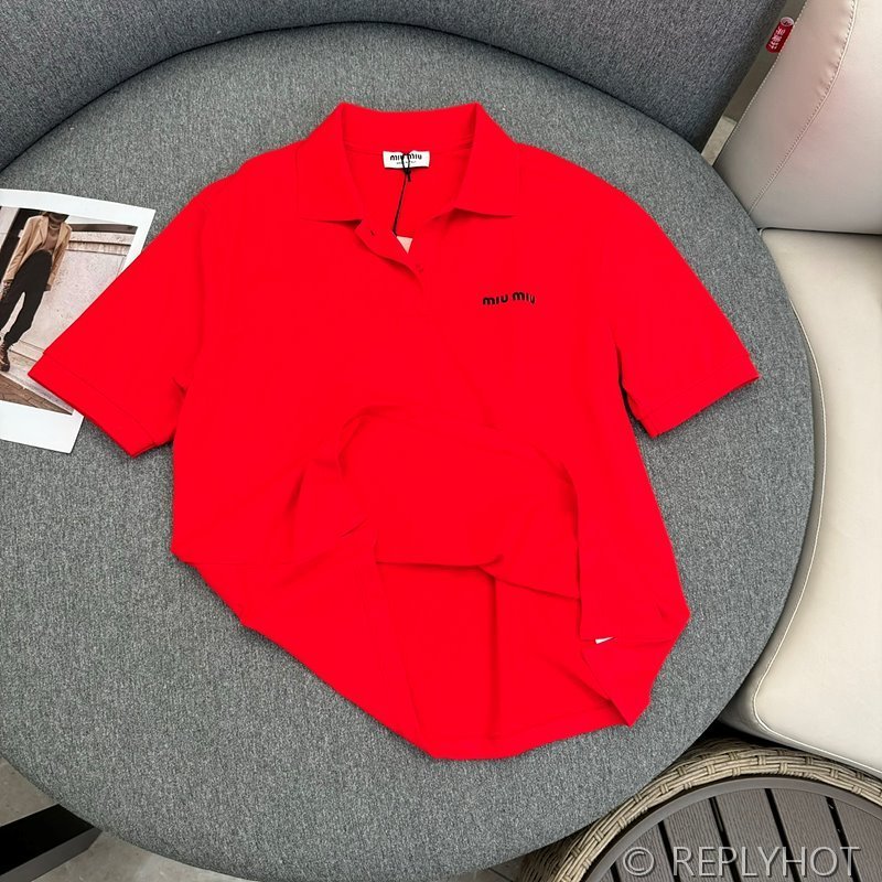 미우미우 폴로자수 카라티 3color