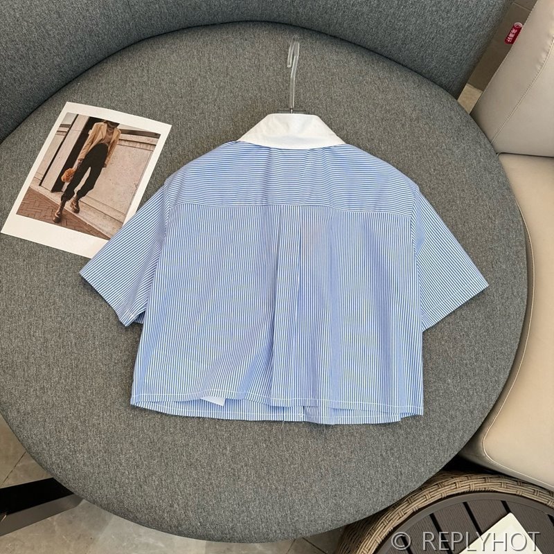미우미우 스트라이프셔츠