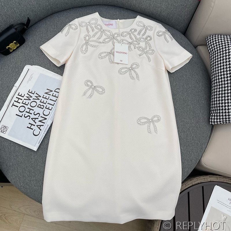 발렌티노 크리스탈 리본 드레스