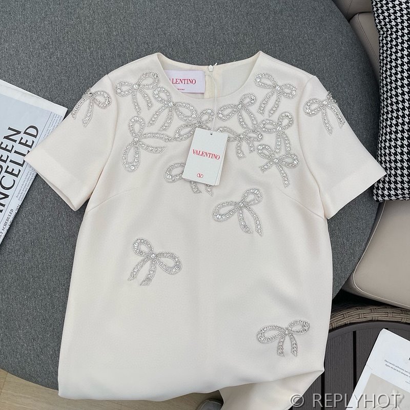 발렌티노 크리스탈 리본 드레스