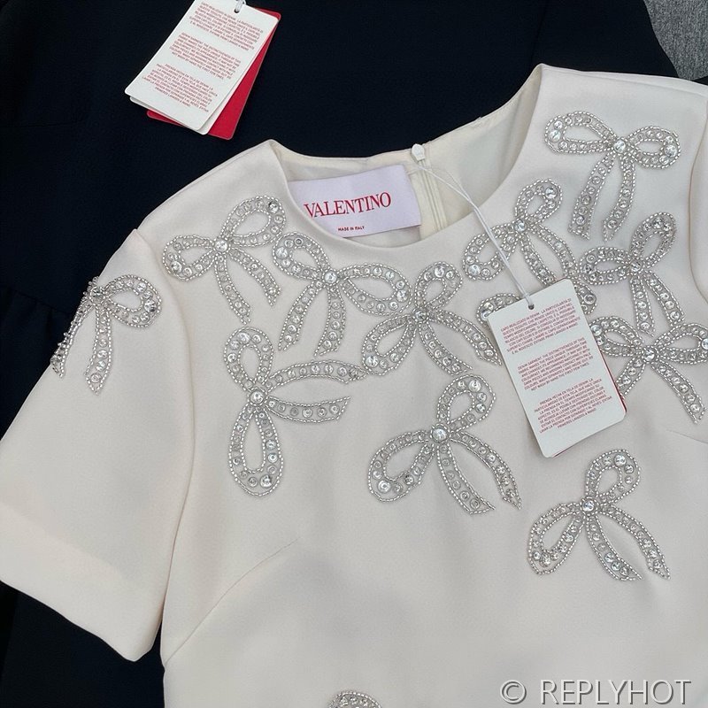 발렌티노 크리스탈 리본 드레스