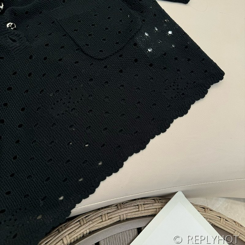 샤넬 반팔 니트탑 2color